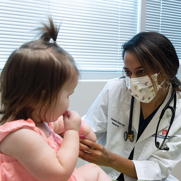 doctor with infant