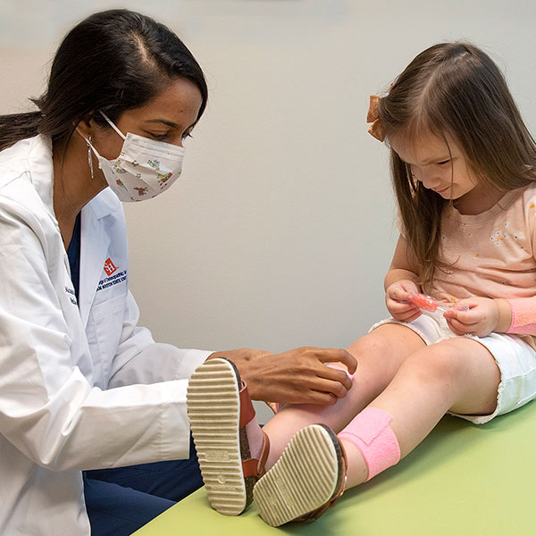 doctor with toddler