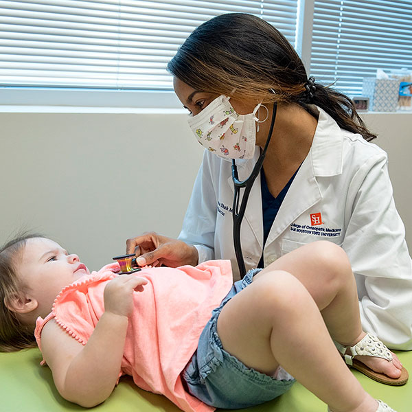 doctor with infant